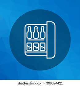 Icon of minibar with bottles and cans