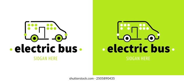 icon of minibus. Delivery van. Transport linear style icon. Flat image on the theme of travel. taxi, car and map icon. 