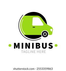 icon of minibus. Delivery van. Transport linear style icon. Flat image on the theme of travel. taxi, car and map icon. 