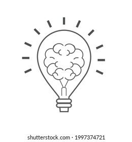 icon minimal good idea in white background use for presentation