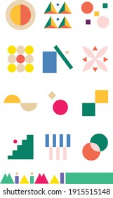 Icon in a minimalist style. Consists of geometric shapes