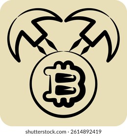Icon Mining Hardware. related to Cryptocurrency symbol. hand drawn style