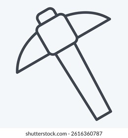 Icon Mining. related to Civil Engineering symbol. line style. design editable
