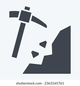 Icon Mining. related to Mining symbol. glyph style. simple design editable. simple illustration