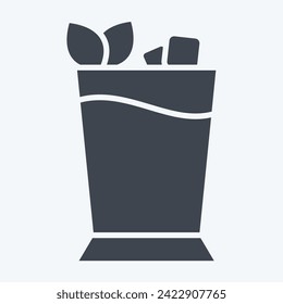 Icon Mint Julep. related to Cocktails,Drink symbol. glyph style. simple design editable. simple illustration