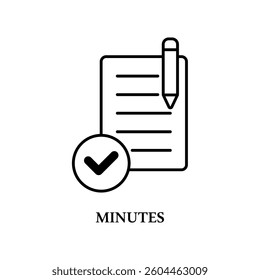Icon a minutes, isolated against a clean background.