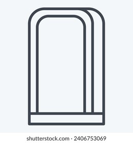 Icon Mirror. related to Home Decoration symbol. line style. simple design editable. simple illustration