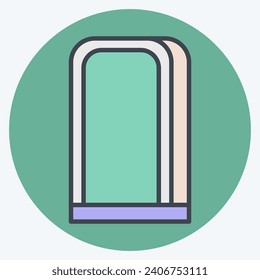 Icon Mirror. related to Home Decoration symbol. color mate style. simple design editable. simple illustration