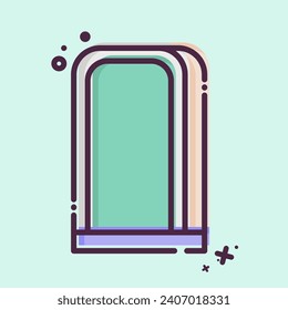 Icon Mirror. related to Home Decoration symbol. MBE style. simple design editable. simple illustration