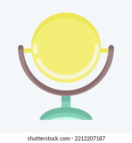 Icon Mirror. suitable for Barbershop symbol. flat style. simple design editable. design template vector. simple illustration