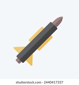 Icon Missile. related to Military And Army symbol. flat style. simple design illustration