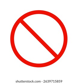 icon missing. prohibition symbol icon on white background