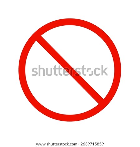 icon missing. prohibition symbol icon on white background