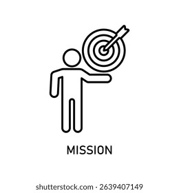 Icon a mission, isolated against a clean background.