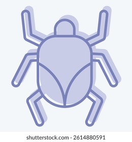 Icon Mite. related to Insects symbol. two tone style. design editable 1