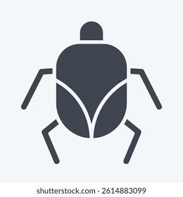 Icon Mite. related to Insects symbol. glyph style. design editable 1