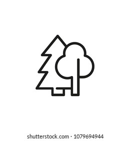 Icon of mixed forest. Woods, tree, botany. Nature concept. Can be used for topics like national park, ecology, environment