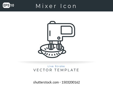 Icon Mixer Cake For Website, Infographic Element. Vector Illustration