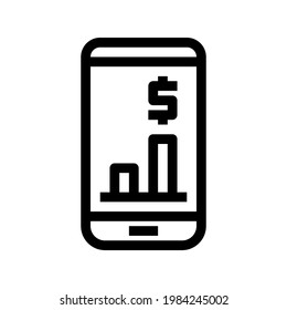 Icon Mobile Analysis With Style Outline