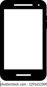 Icon for mobile app, Contact number in black colour. Illustration of mobile for online and print graphics.