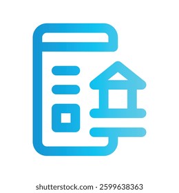 icon mobile banking with style gradient