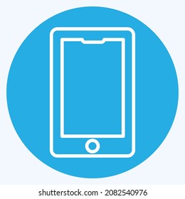 Icon Mobile - Blue Eyes Style,Simple illustration,Editable stroke,Design template vector, Good for prints, posters, advertisements, announcements, info graphics, etc.