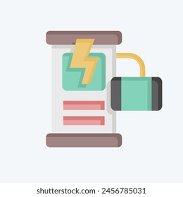 Icon Mobile Charging Station. related to Hotel Service symbol. flat style. simple design illustration