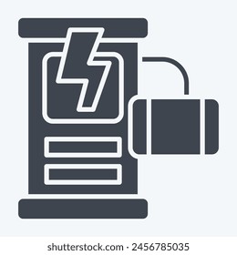 Icon Mobile Charging Station. related to Hotel Service symbol. glyph style. simple design illustration