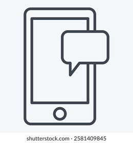 Icon Mobile Chat. related to Hobbies symbol. line style. design editable