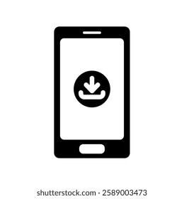 Icon a mobile download, isolated against a clean background.
