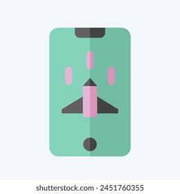 Icon Mobile Game. related to Online Game symbol. flat style. simple design illustration