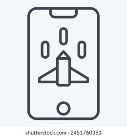 Icon Mobile Game. related to Online Game symbol. line style. simple design illustration