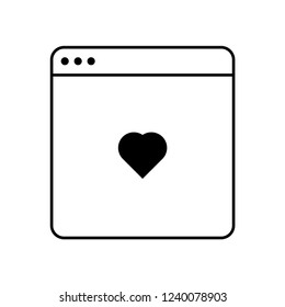 Icon Mobile Heart,White Background