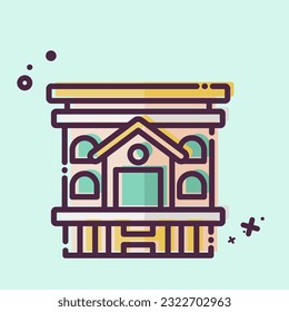 Icon Mobile Home. related to Accommodations symbol. MBE style. simple design editable. simple illustration