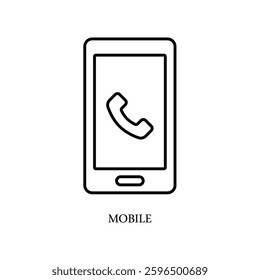 Icon a mobile, isolated against a clean background.