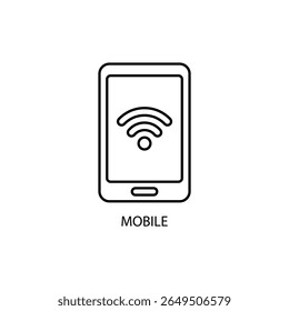 Icon a mobile, isolated against a clean background.

