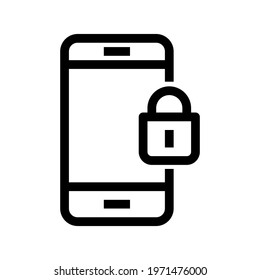 Icon Mobile Lock Internet With Style Outline