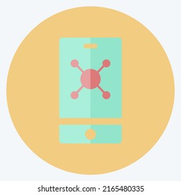 Icon Mobile Marketing. suitable for Education symbol. flat style. simple design editable. design template vector. simple symbol illustration