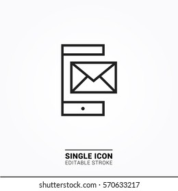 Icon mobile message Single Icon Graphic Design
