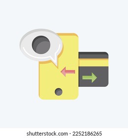 Icon Mobile Paymments. related to Online Store symbol. flat style. simple illustration. shop