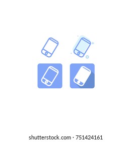 icon mobile phone blue vector on white background. logo. web. Symbols. design.  illustration