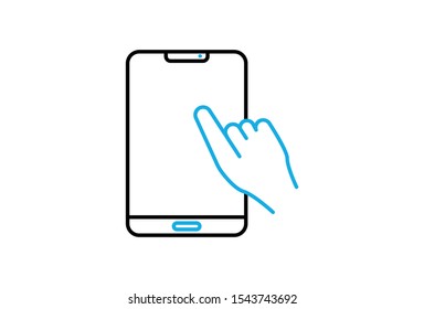 Icon Mobile Phone Simple Design Vector Icon