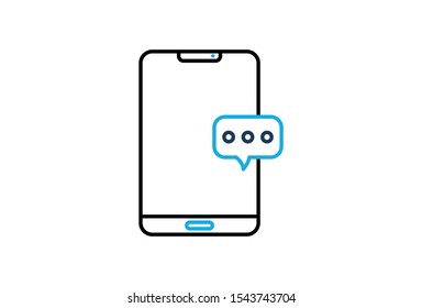 Icon Mobile Phone Simple Design Vector Icon