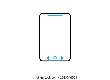 Icon Mobile Phone Simple Design Vector Icon