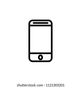 The icon of Mobile Phone. Simple outline icon illustration, vector of Mobile Phone for a website or mobile application on white background