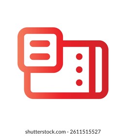 icon mobile phone with style gradient