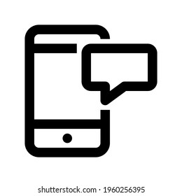 Icon Mobile With Style Outline