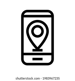 Icon Mobile With Style Outline