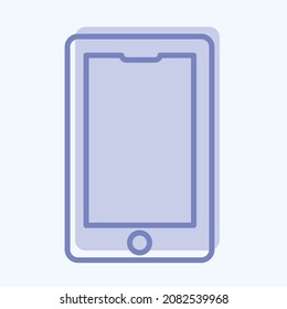 Icon Mobile - Two Tone Style,Simple illustration,Editable stroke,Design template vector, Good for prints, posters, advertisements, announcements, info graphics, etc.