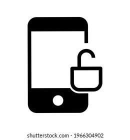 Icon Mobile Unlock With Style Glyph